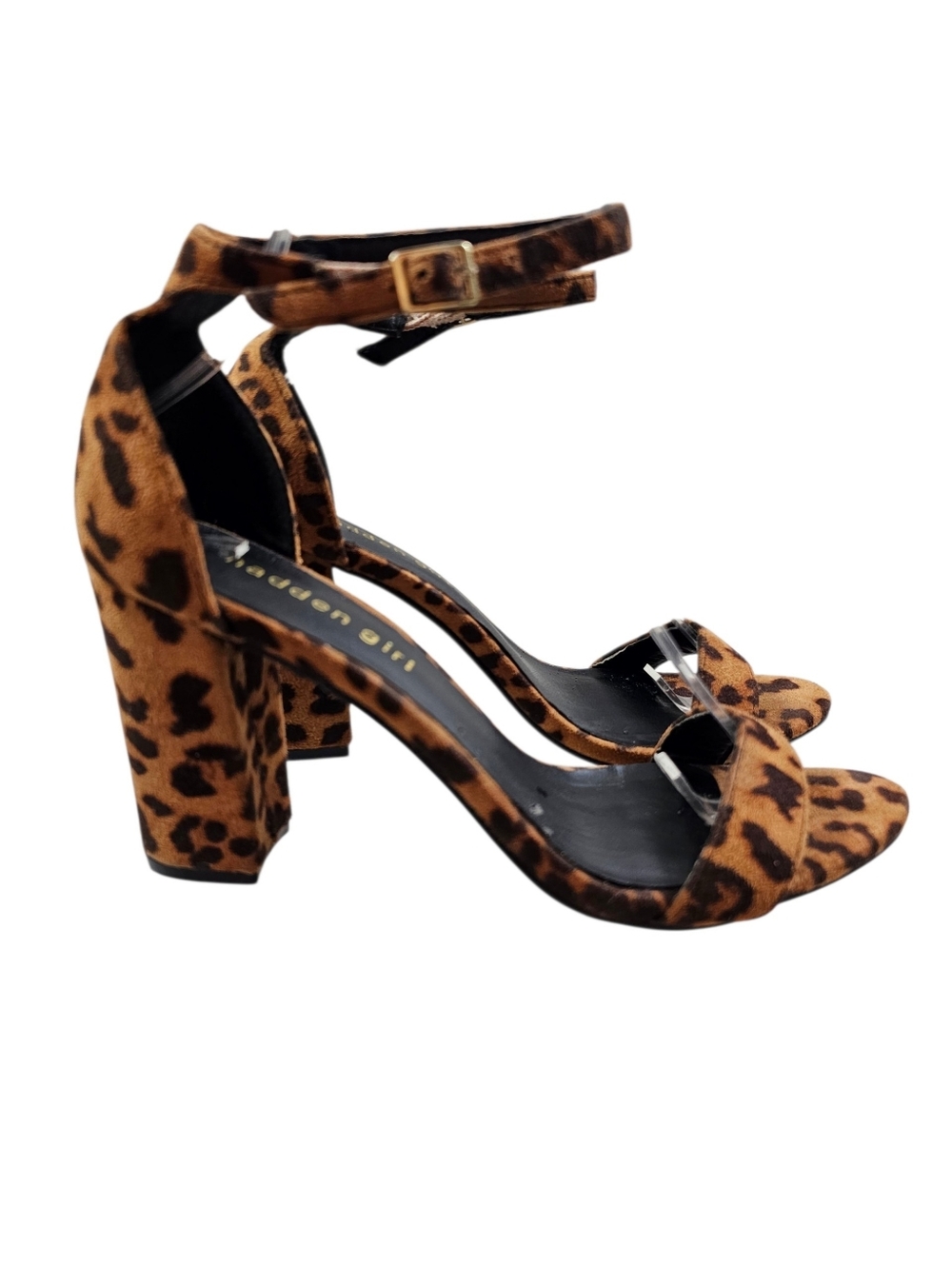 Madden Girl Beella Animal Cheetah Print Strappy Open Toe Heels In 7